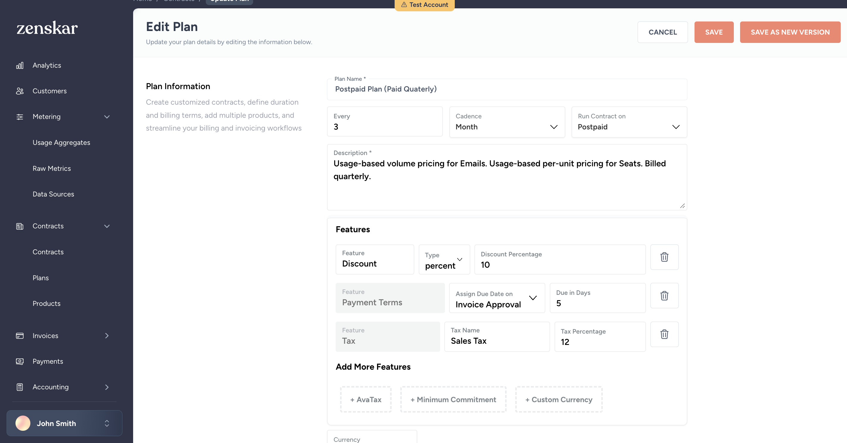 screenshot of Zenskar