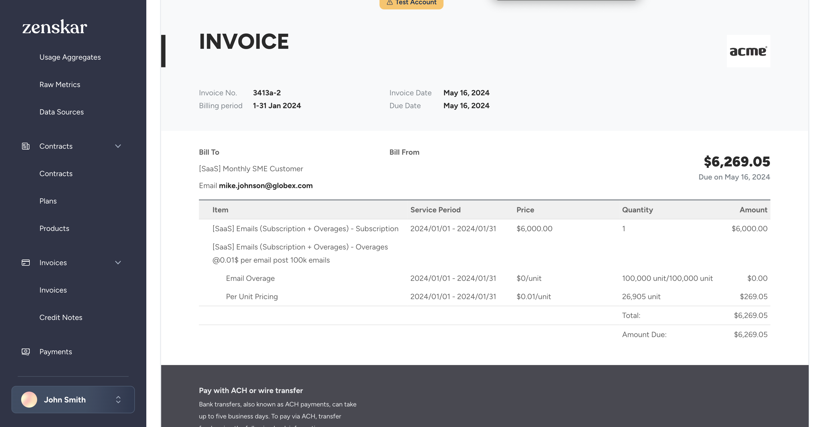 screenshot of Zenskar