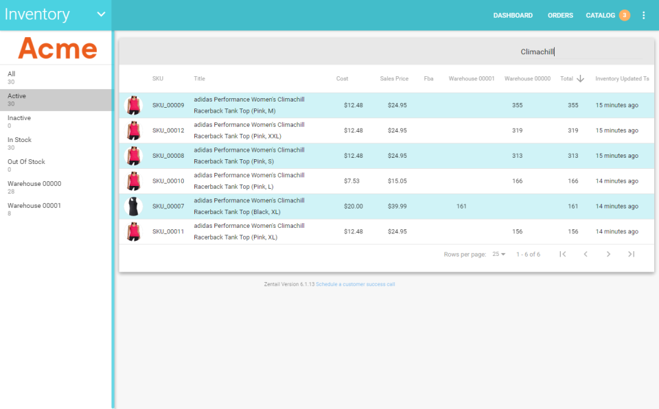 screenshot of Zentail