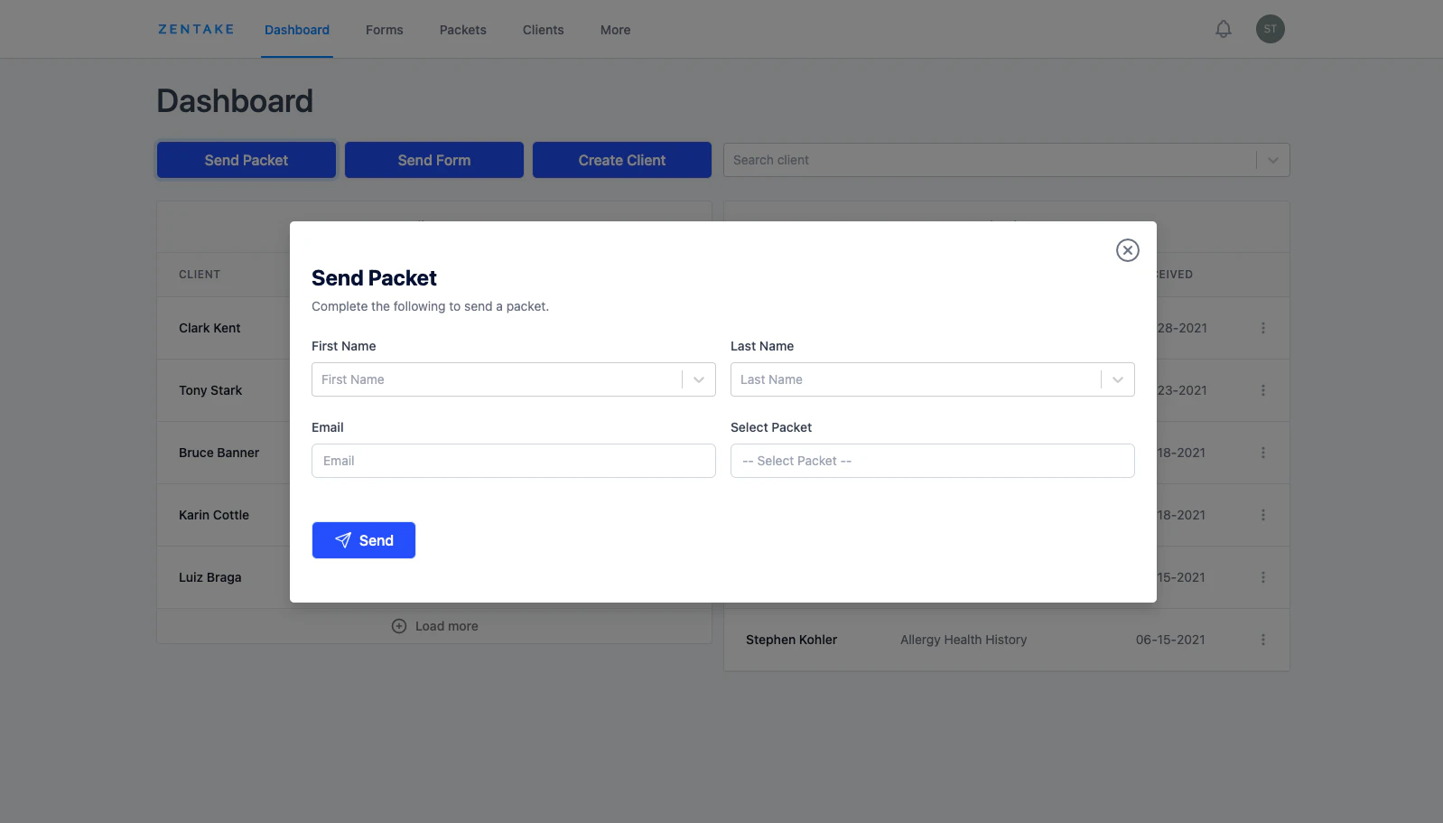 screenshot of Zentake