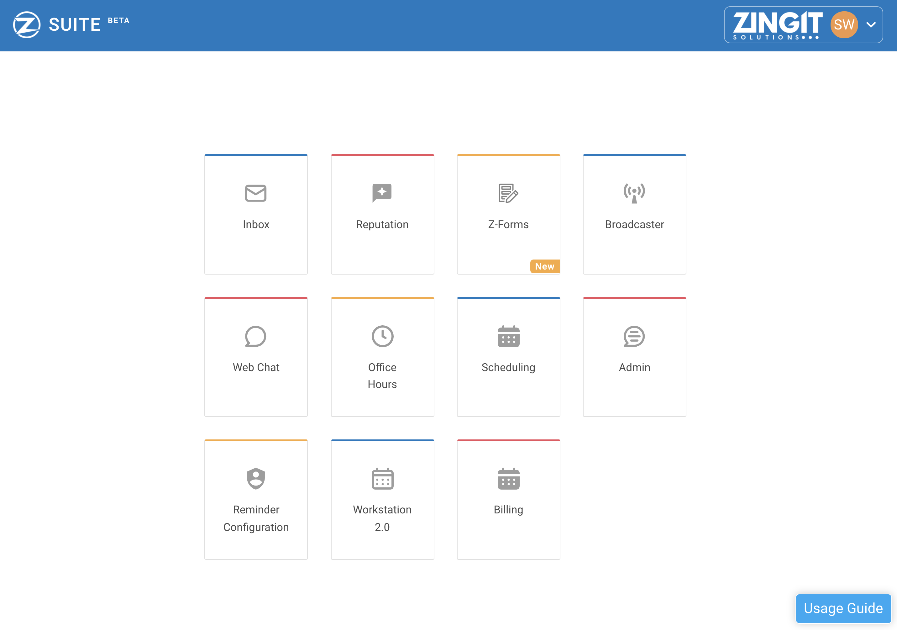 screenshot of Zingit