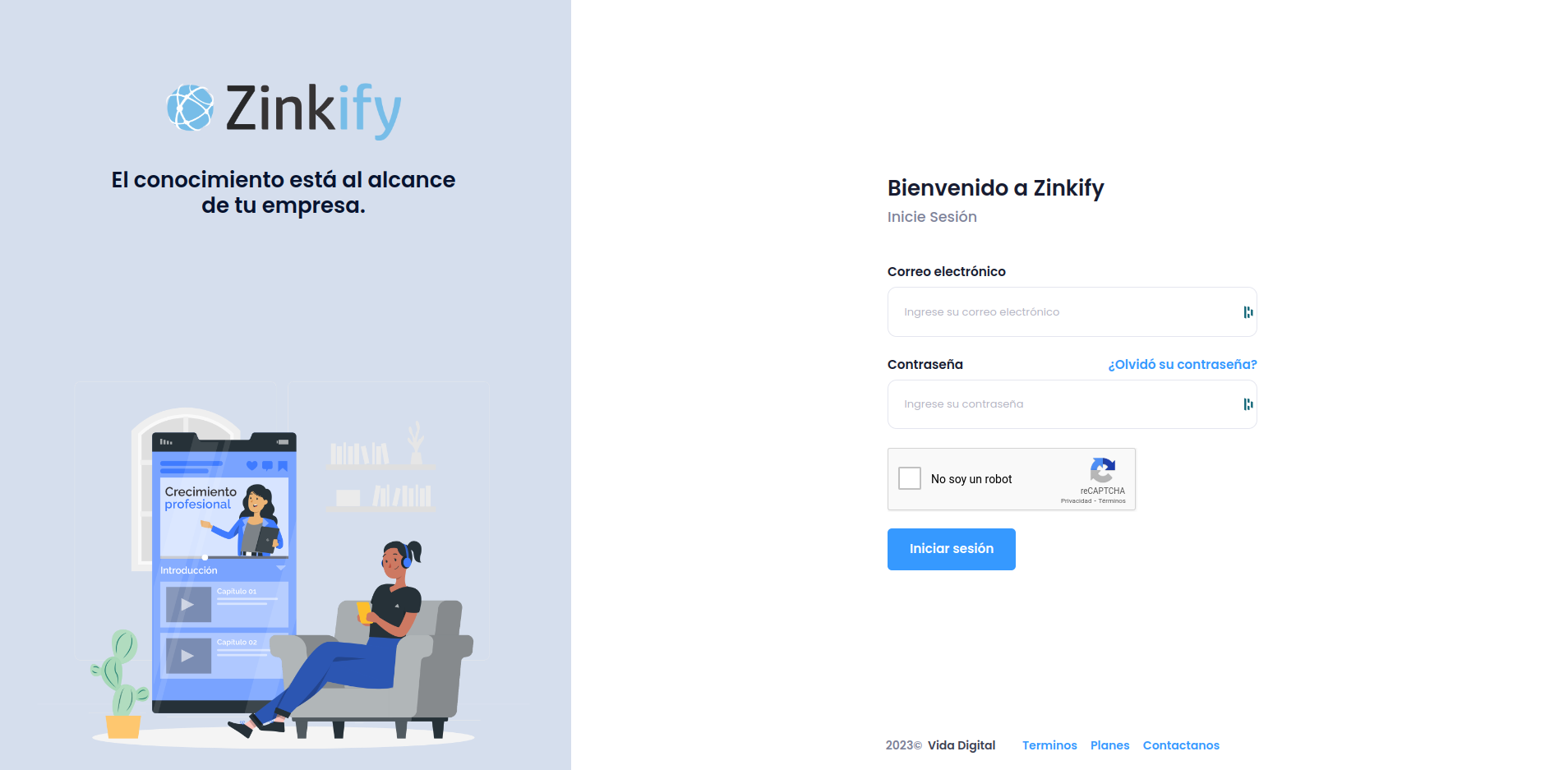screenshot of Zinkify