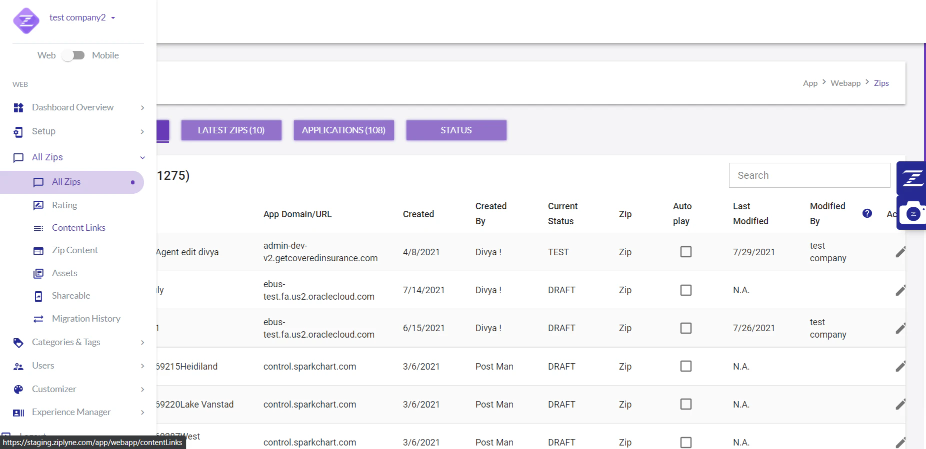 screenshot of Ziplyne