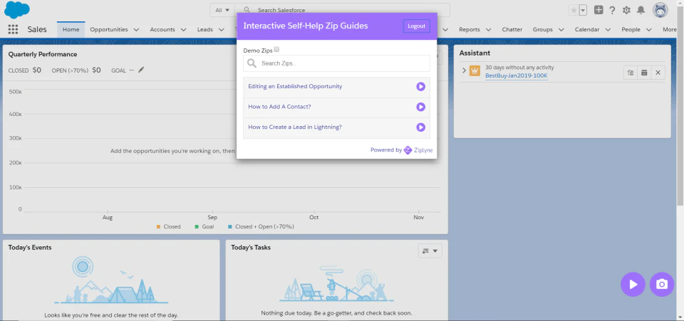 screenshot of Ziplyne