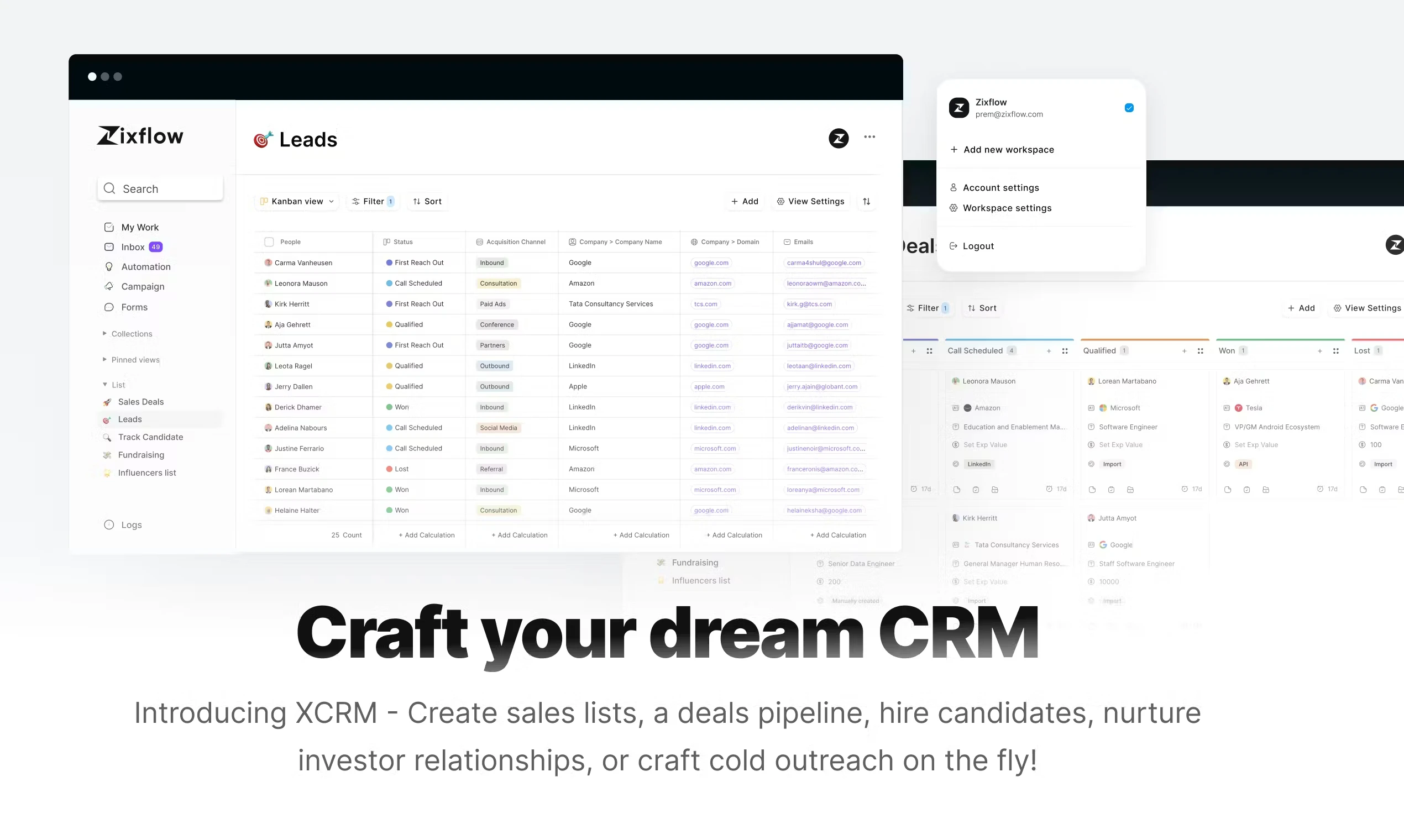 screenshot of Zixflow