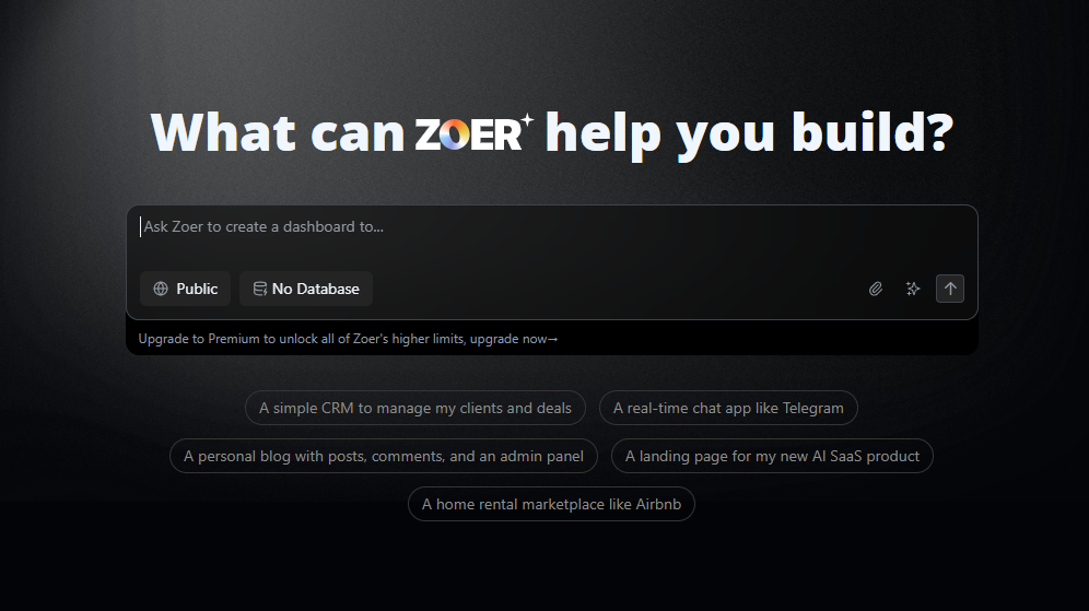 screenshot of Zoer