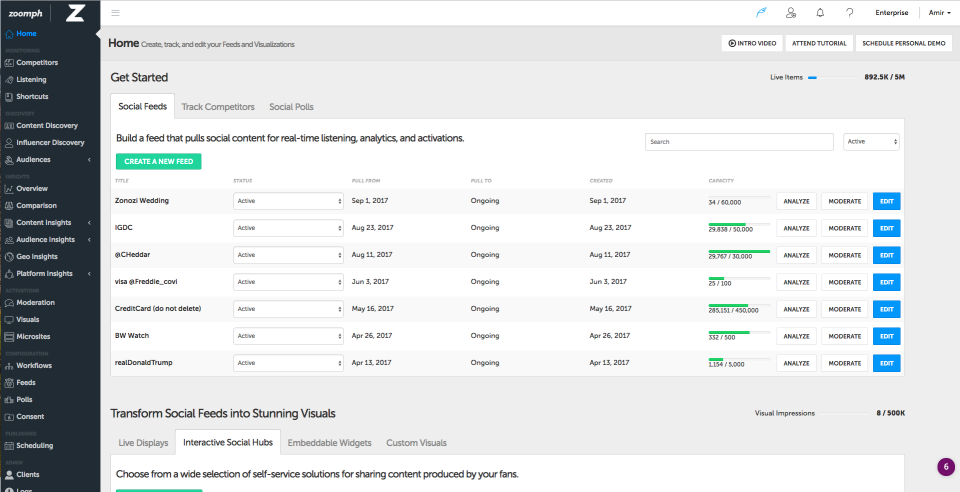screenshot of Zoomph