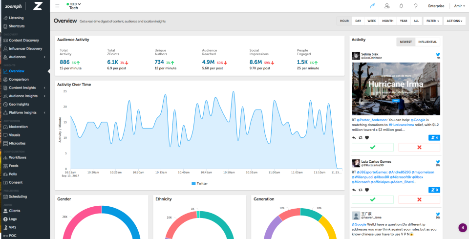 screenshot of Zoomph