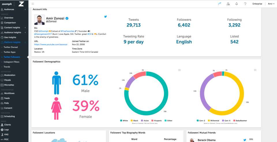 screenshot of Zoomph