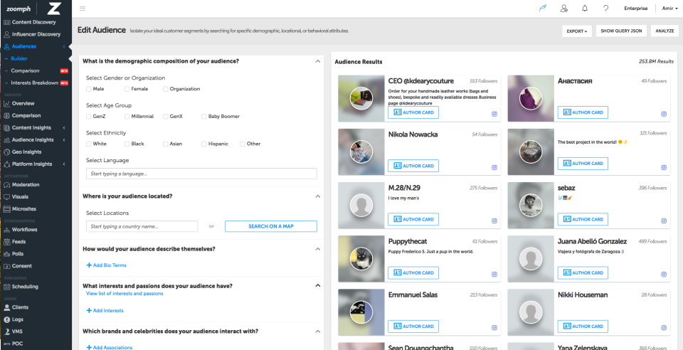 screenshot of Zoomph