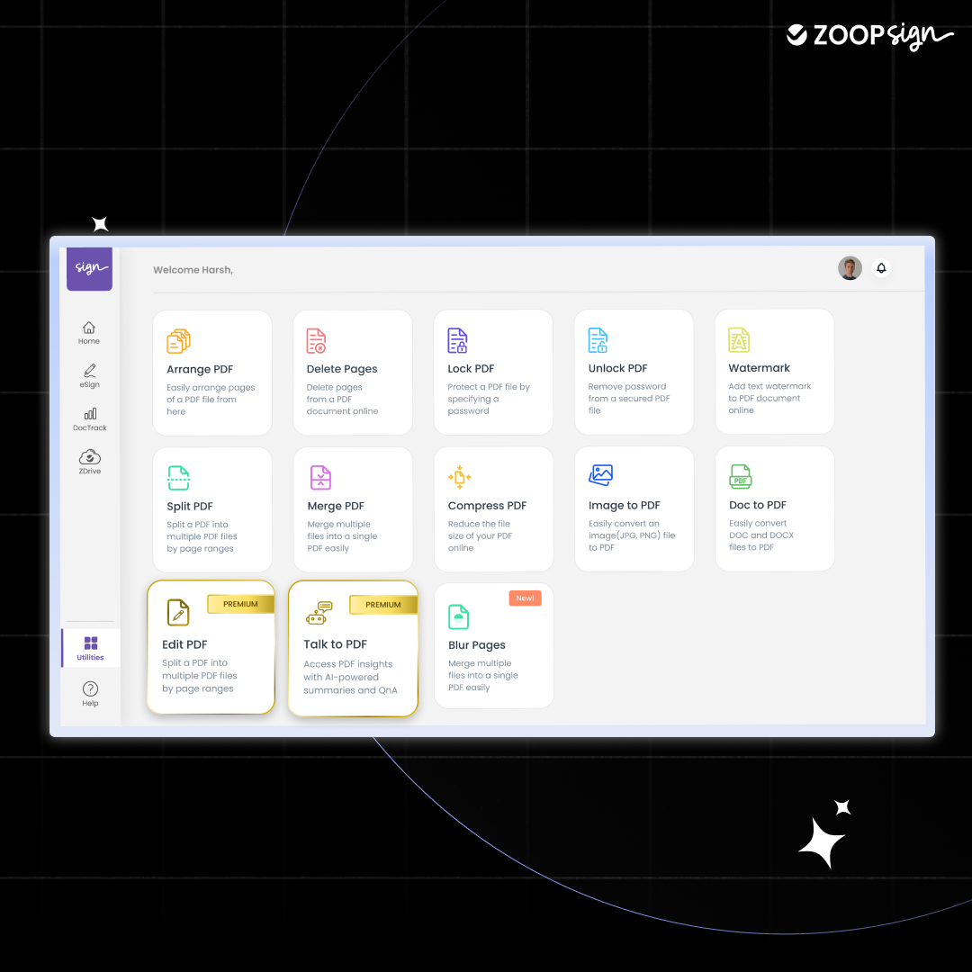 screenshot of Zoopsign