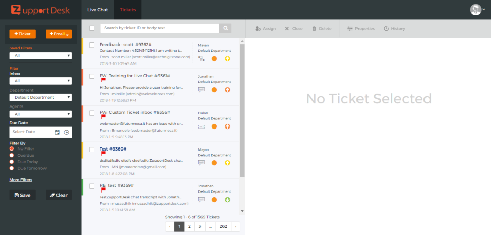 screenshot of ZupportDesk