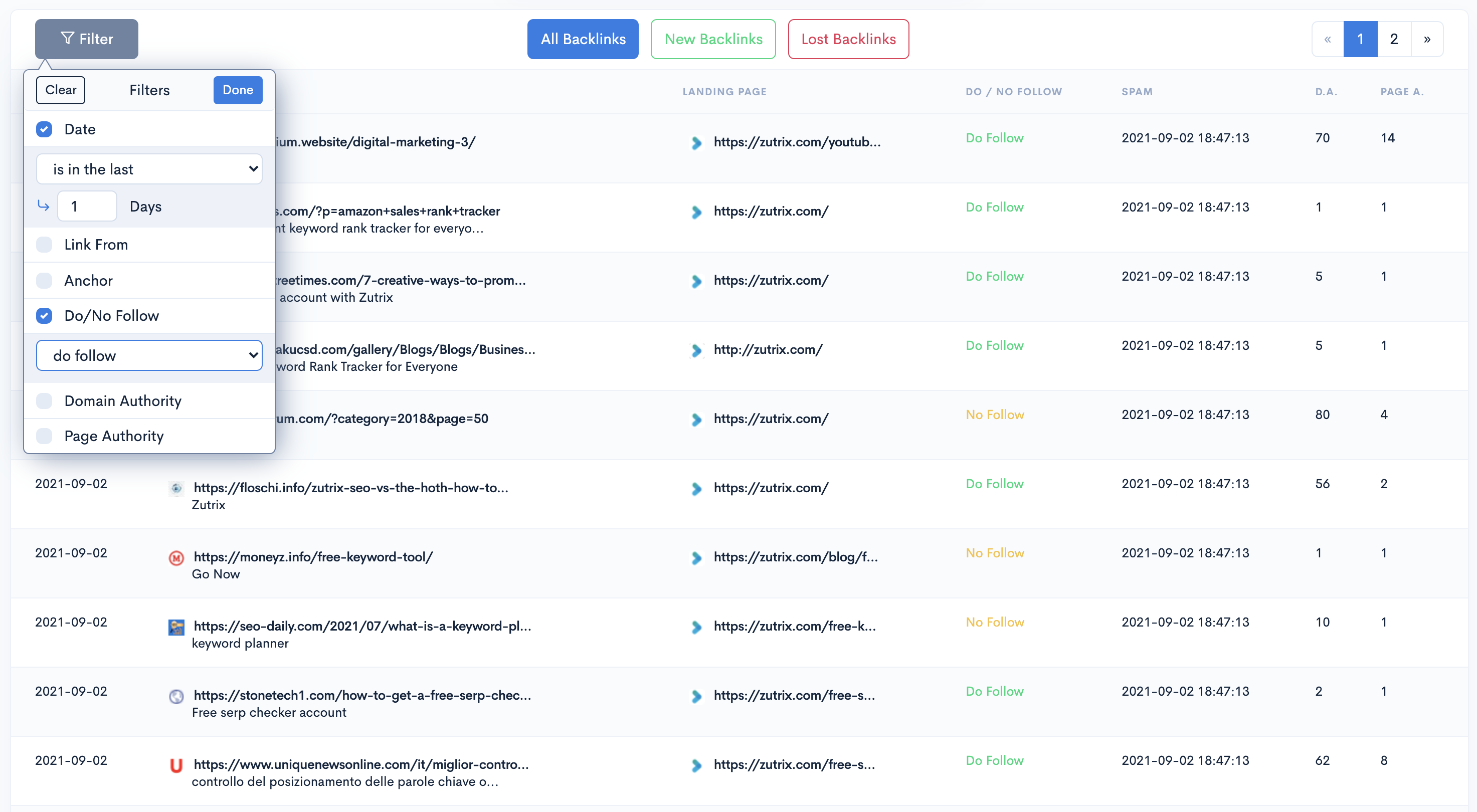 screenshot of Zutrix