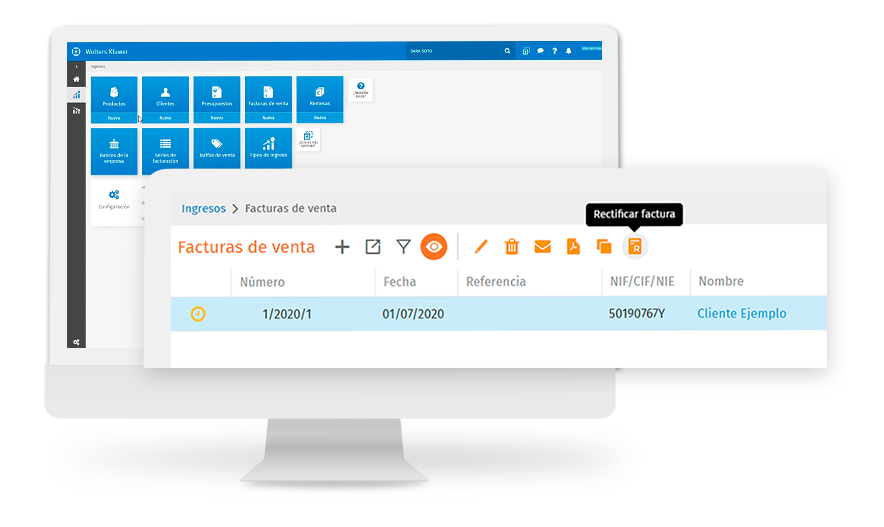 screenshot of a3factura