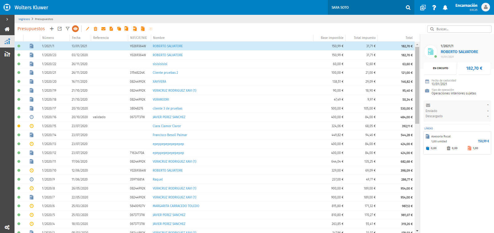 screenshot of a3factura