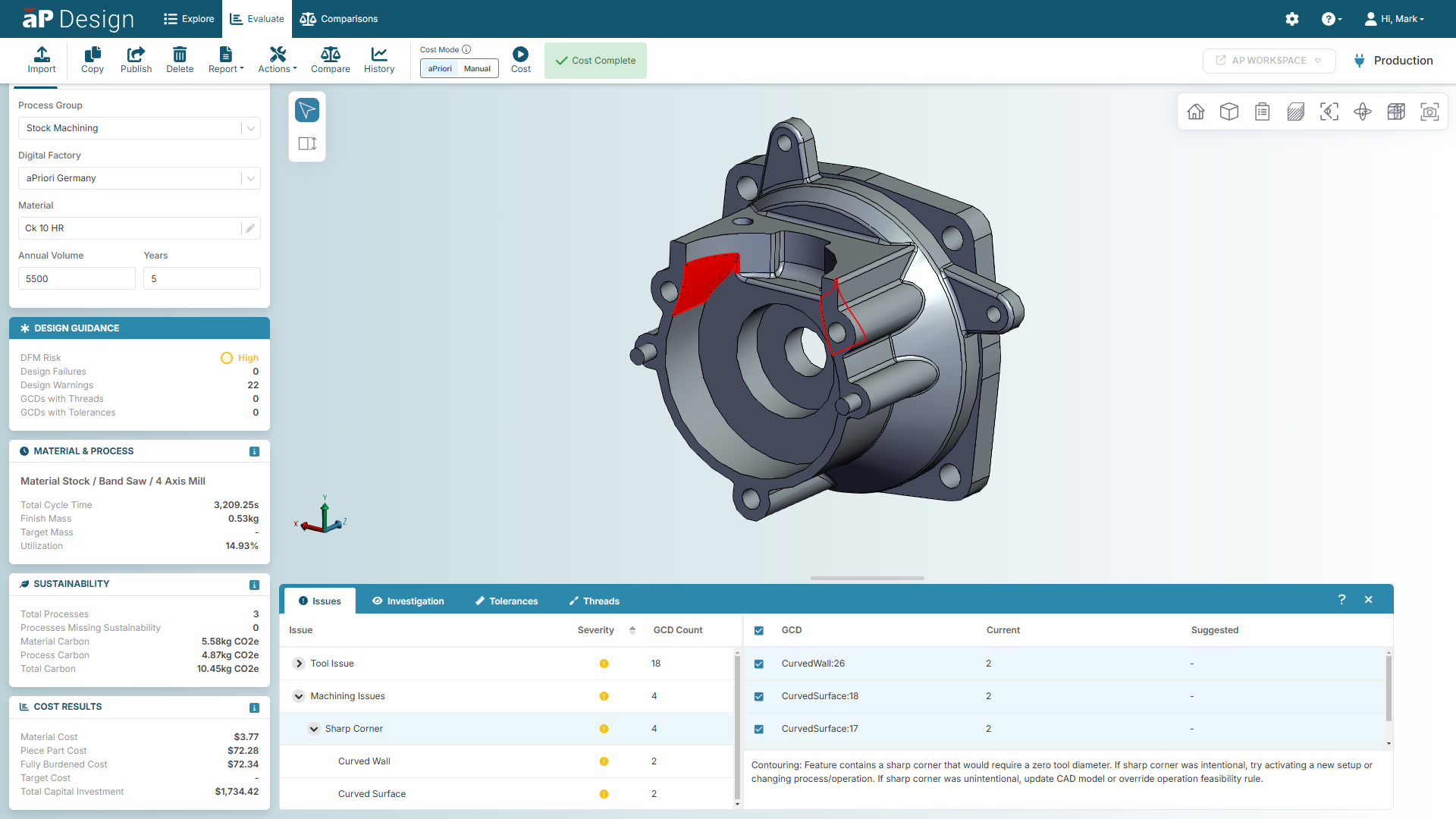 screenshot of aPriori