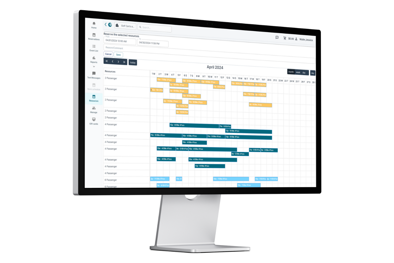 screenshot of aReservation
