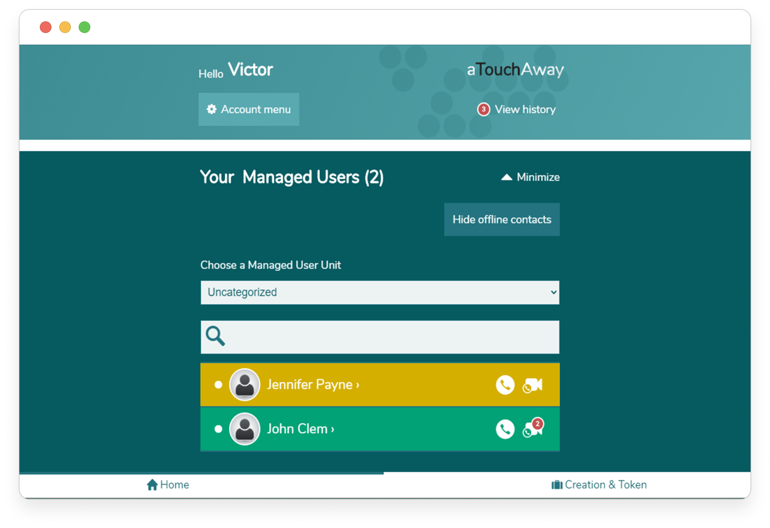 screenshot of aTouchAway