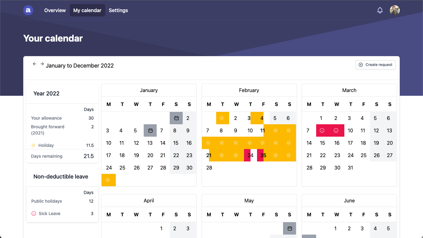 screenshot of absentify