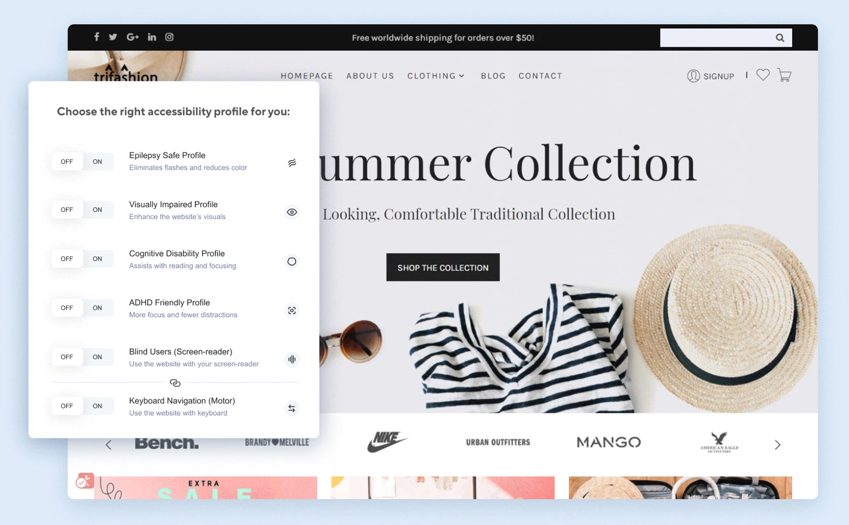 screenshot of accessiBe
