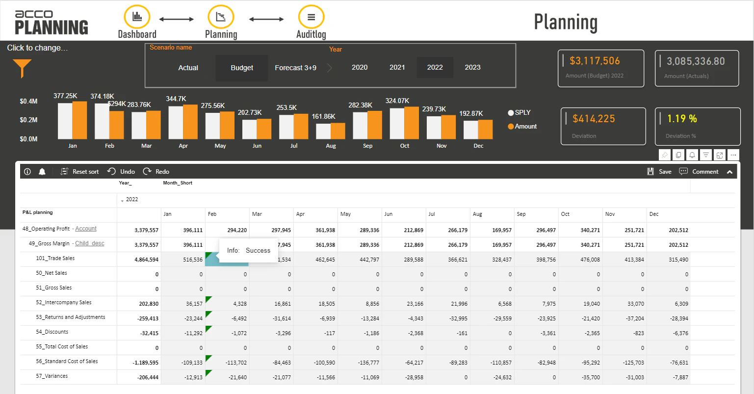 screenshot of accoPLANNING