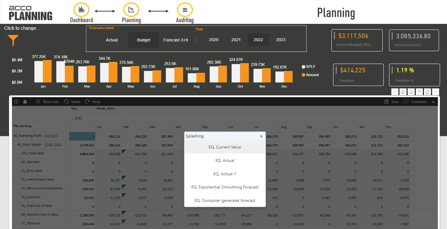 screenshot of accoPLANNING