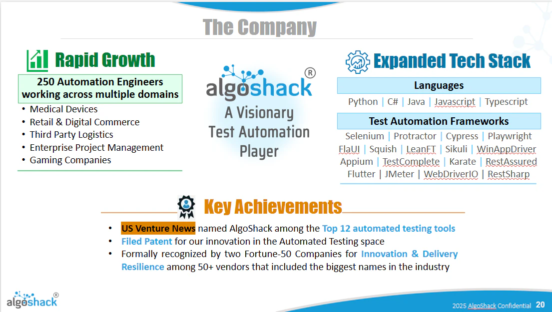 screenshot of algoQA