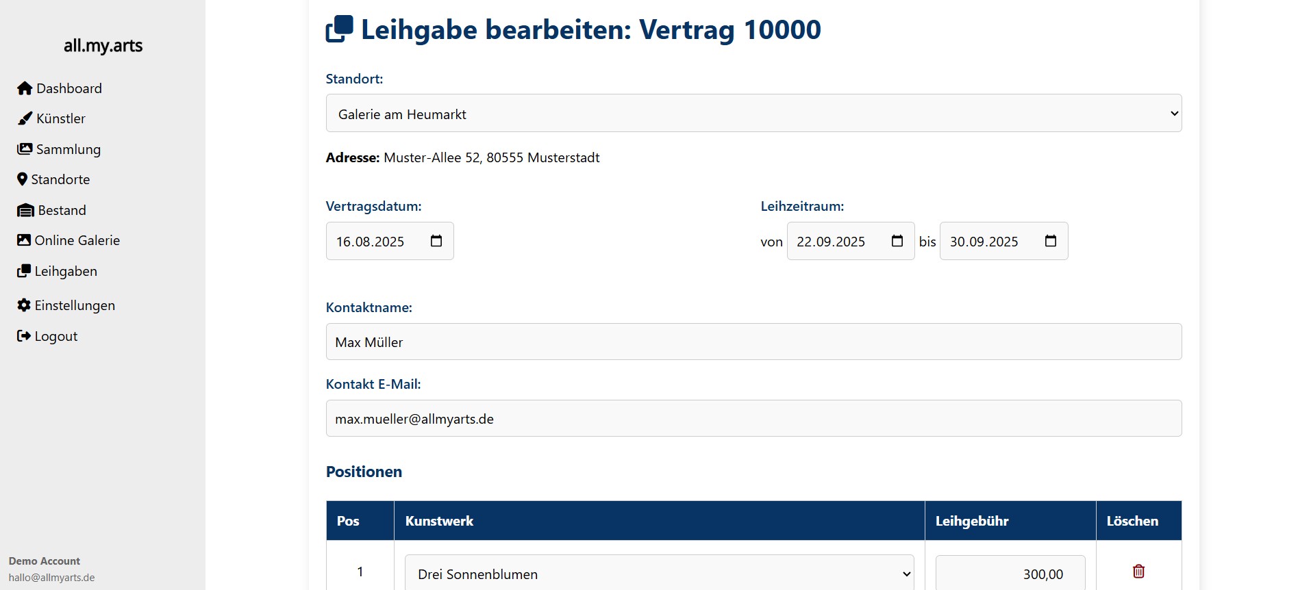 screenshot of all.my.arts