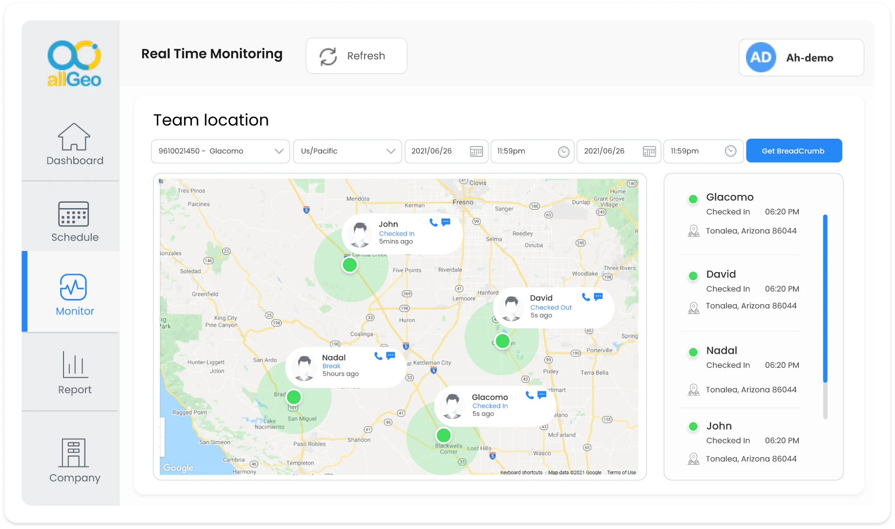 screenshot of allGeo