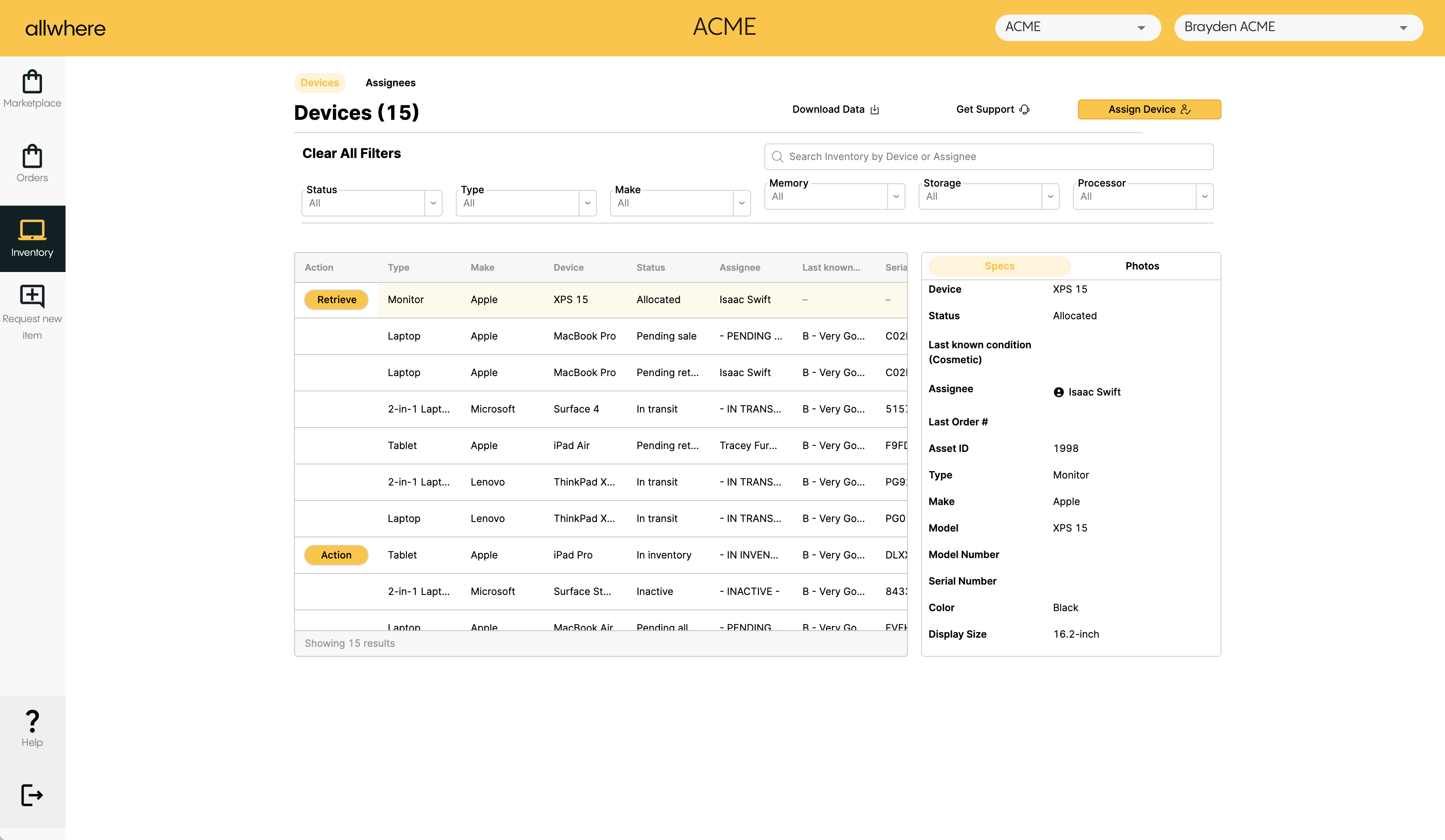 screenshot of allwhere