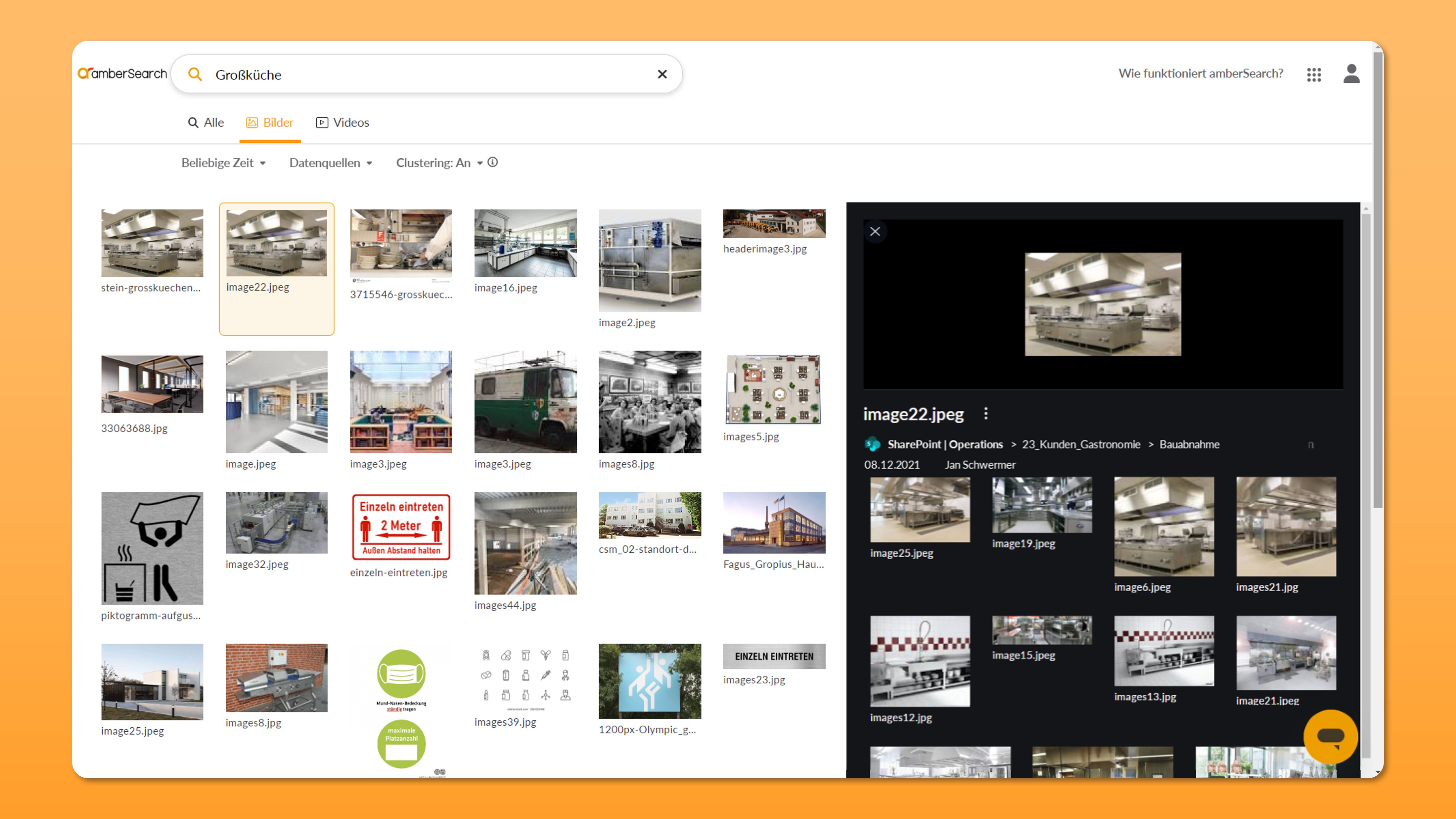 screenshot of amberSearch