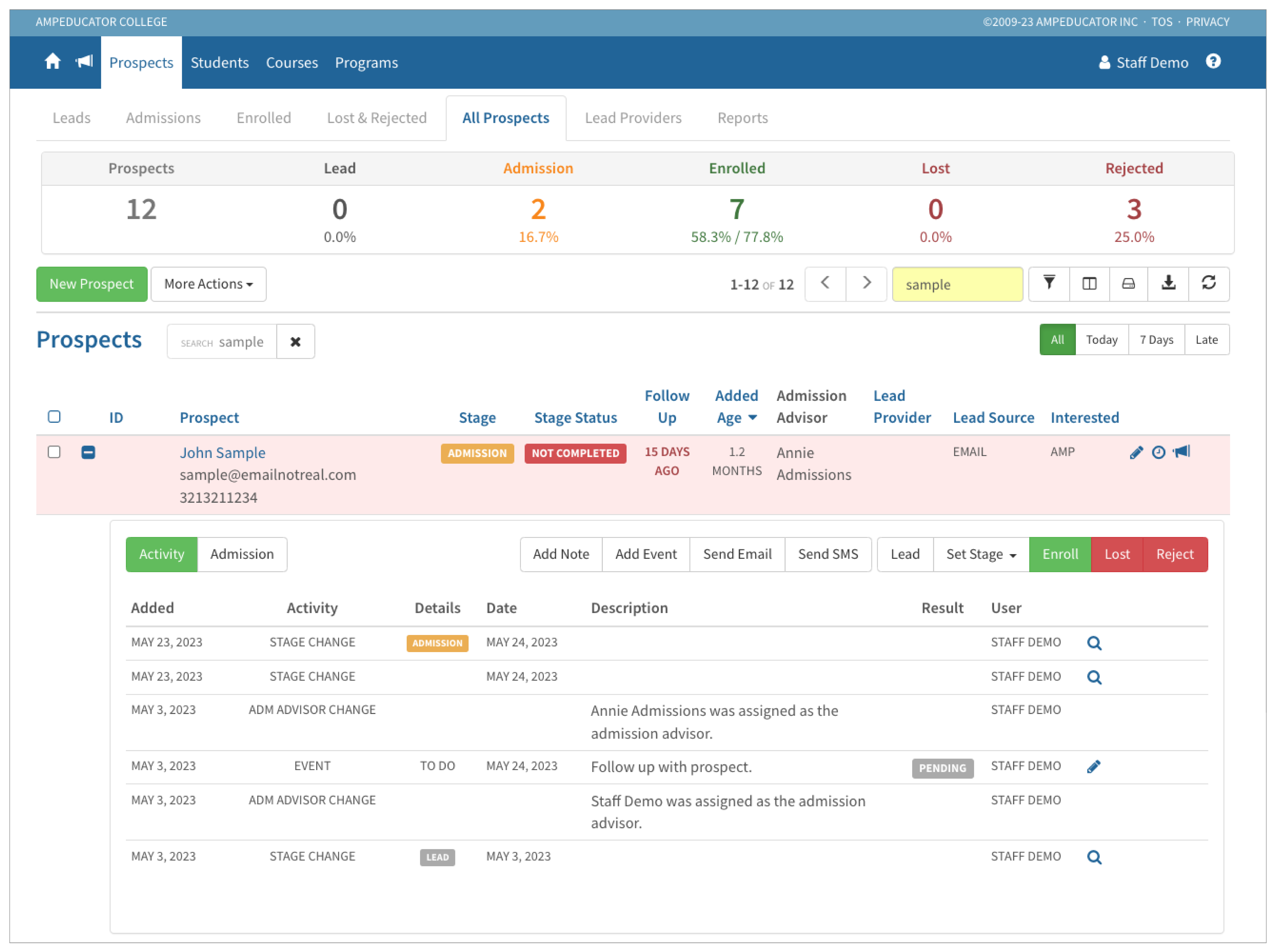 screenshot of ampEducator