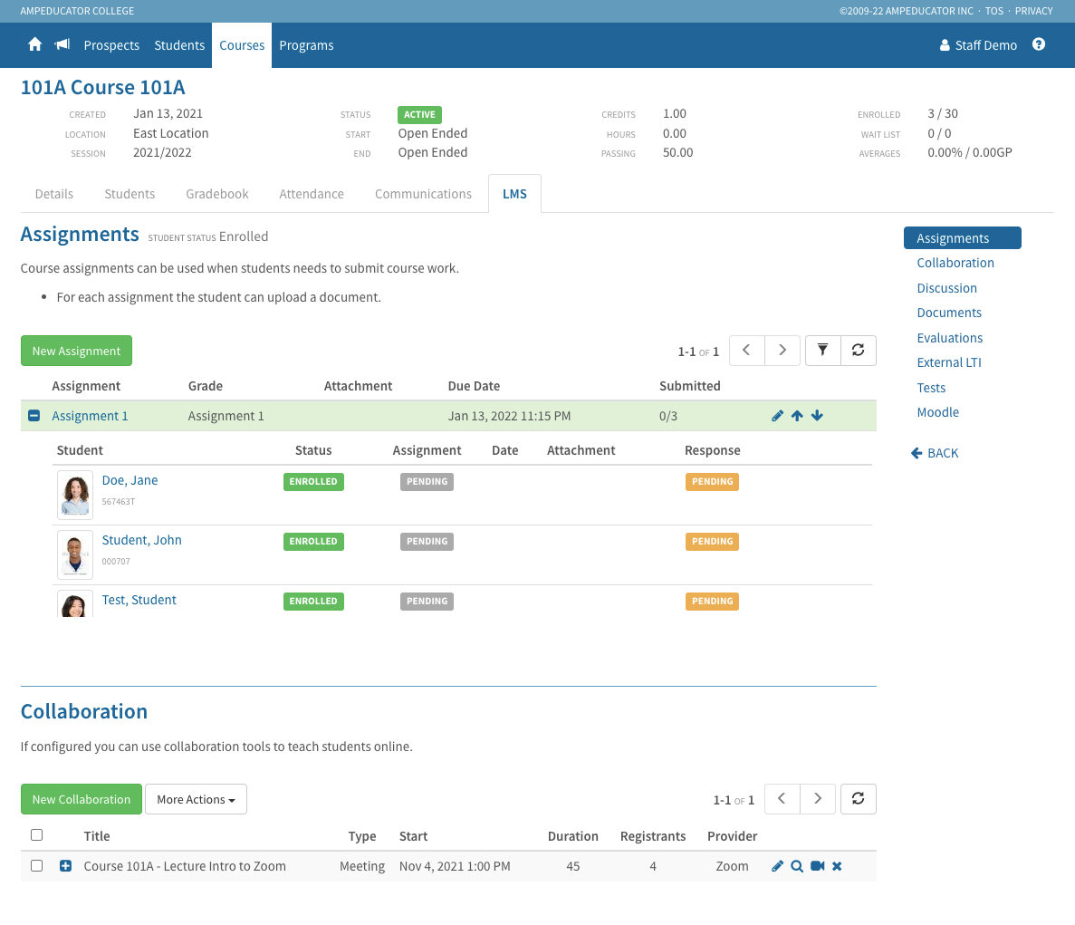 screenshot of ampEducator