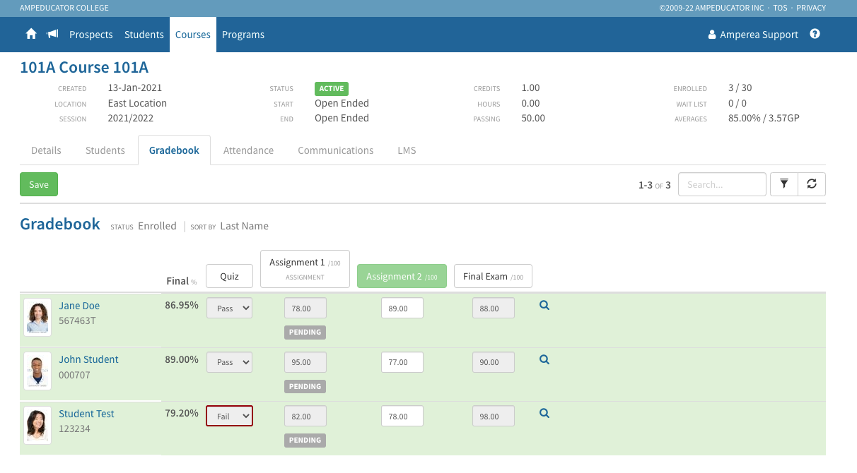 screenshot of ampEducator