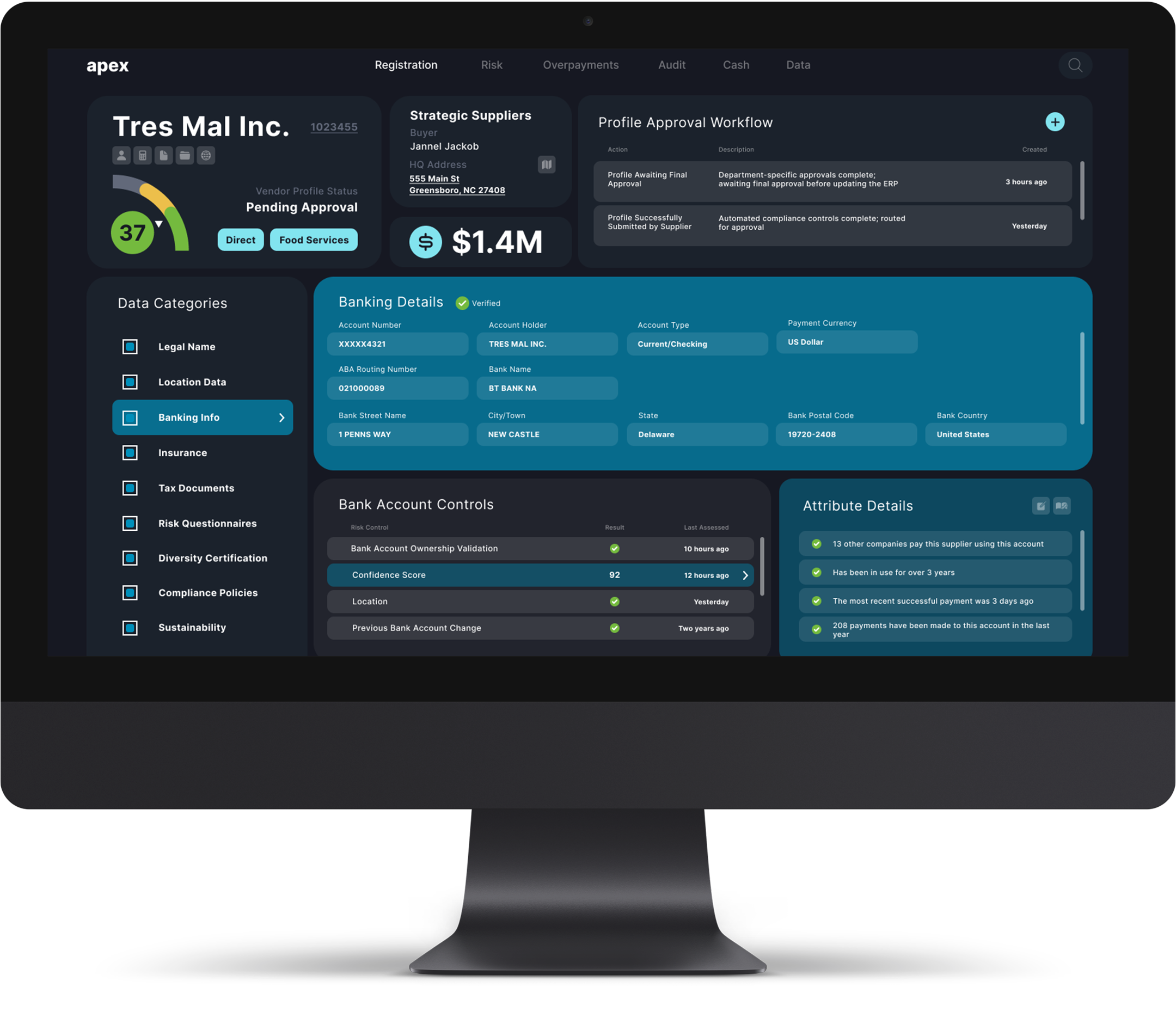 screenshot of apexanalytix