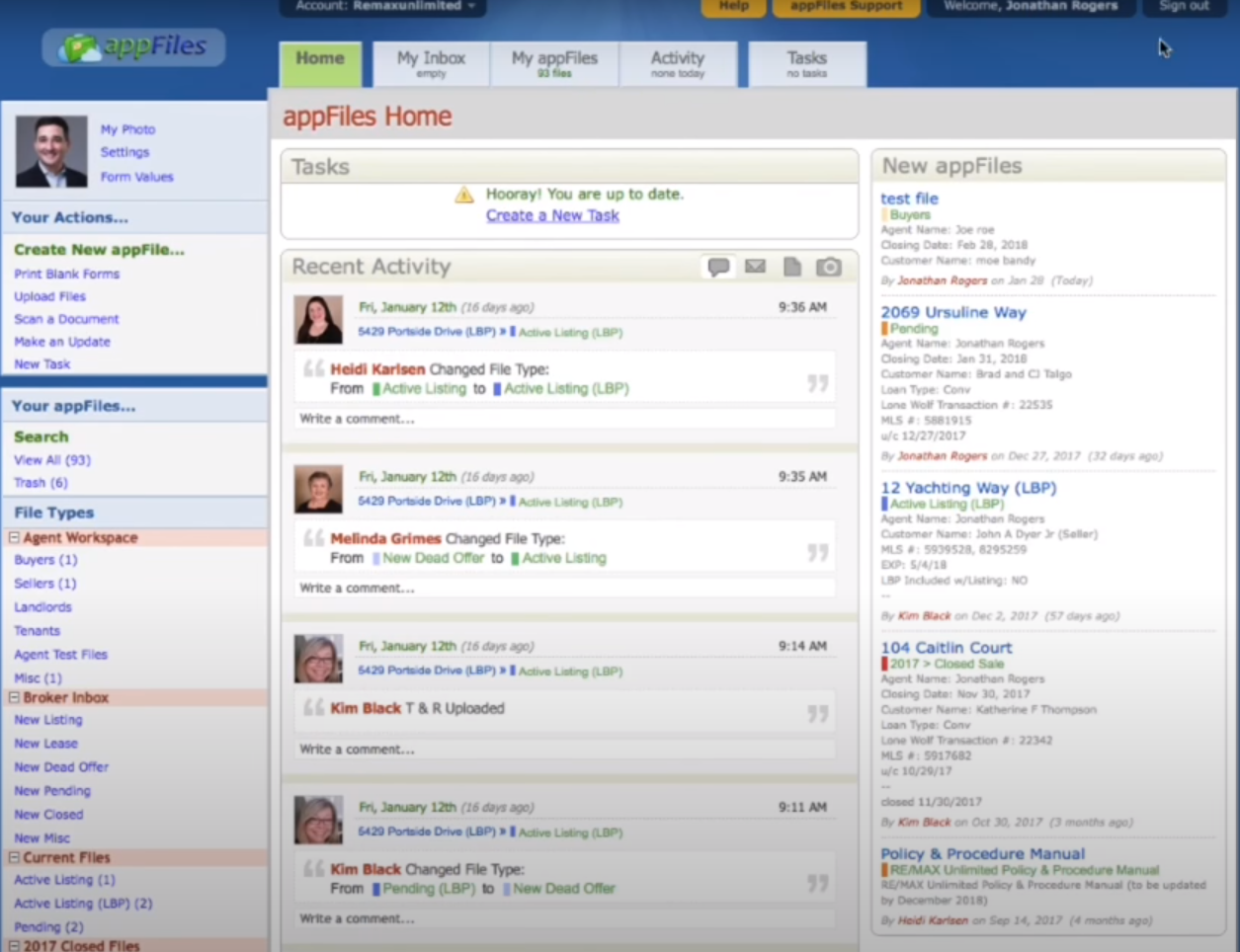 screenshot of appFiles