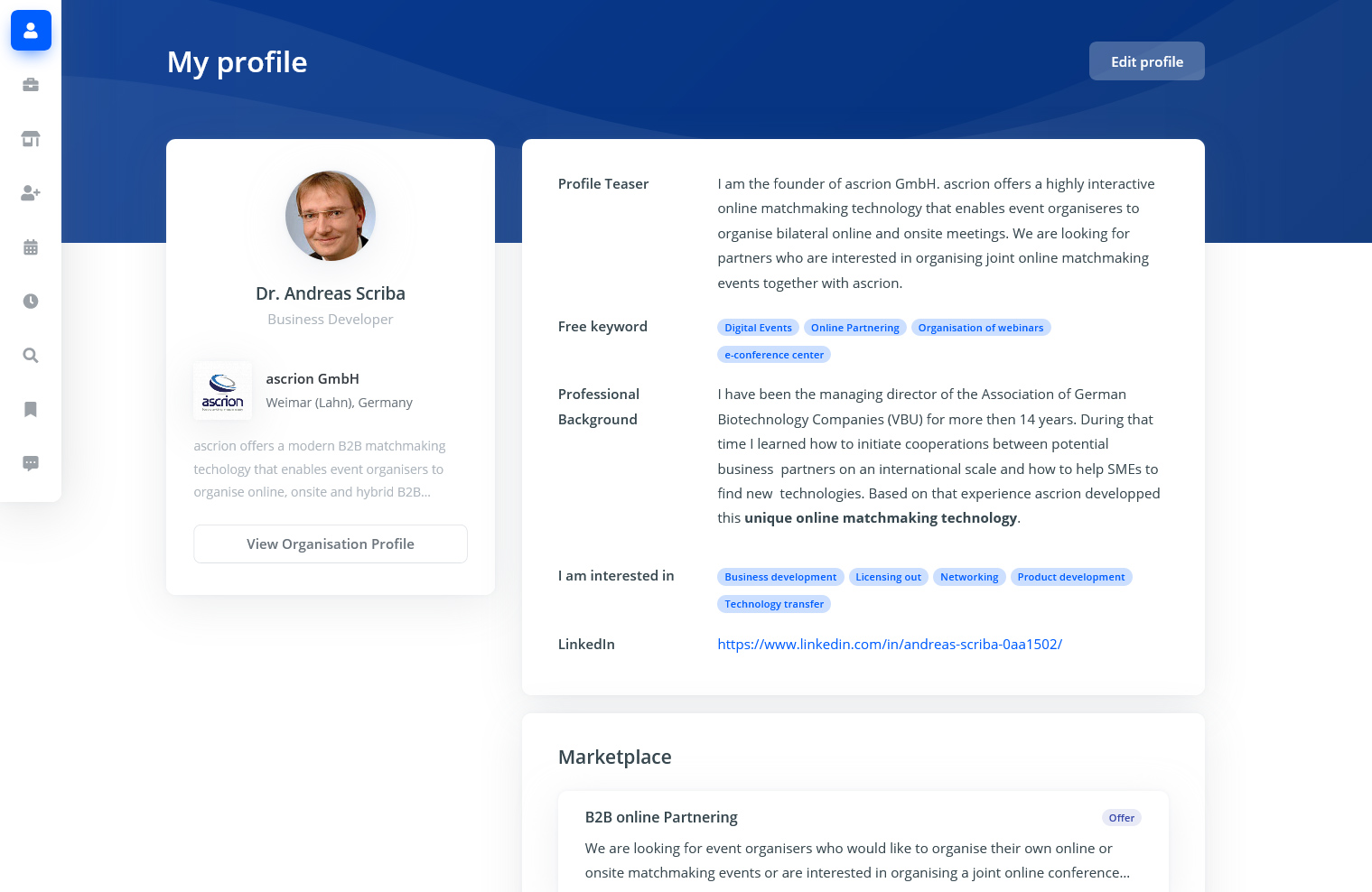 screenshot of ascrion