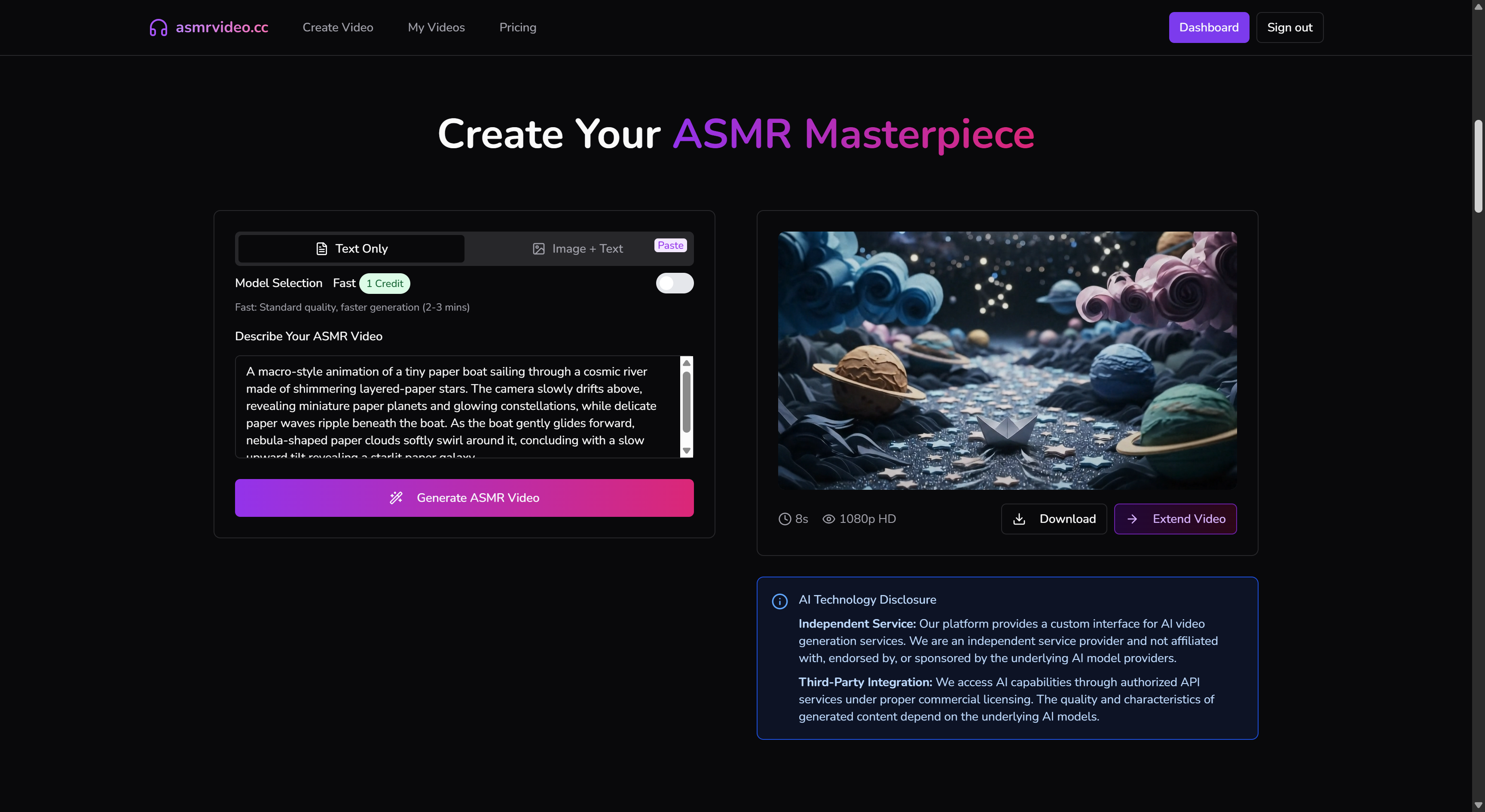 screenshot of asmrvideo.cc