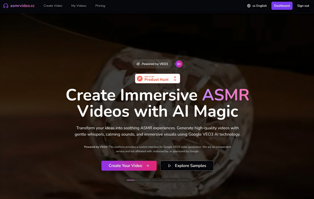 screenshot of asmrvideo.cc