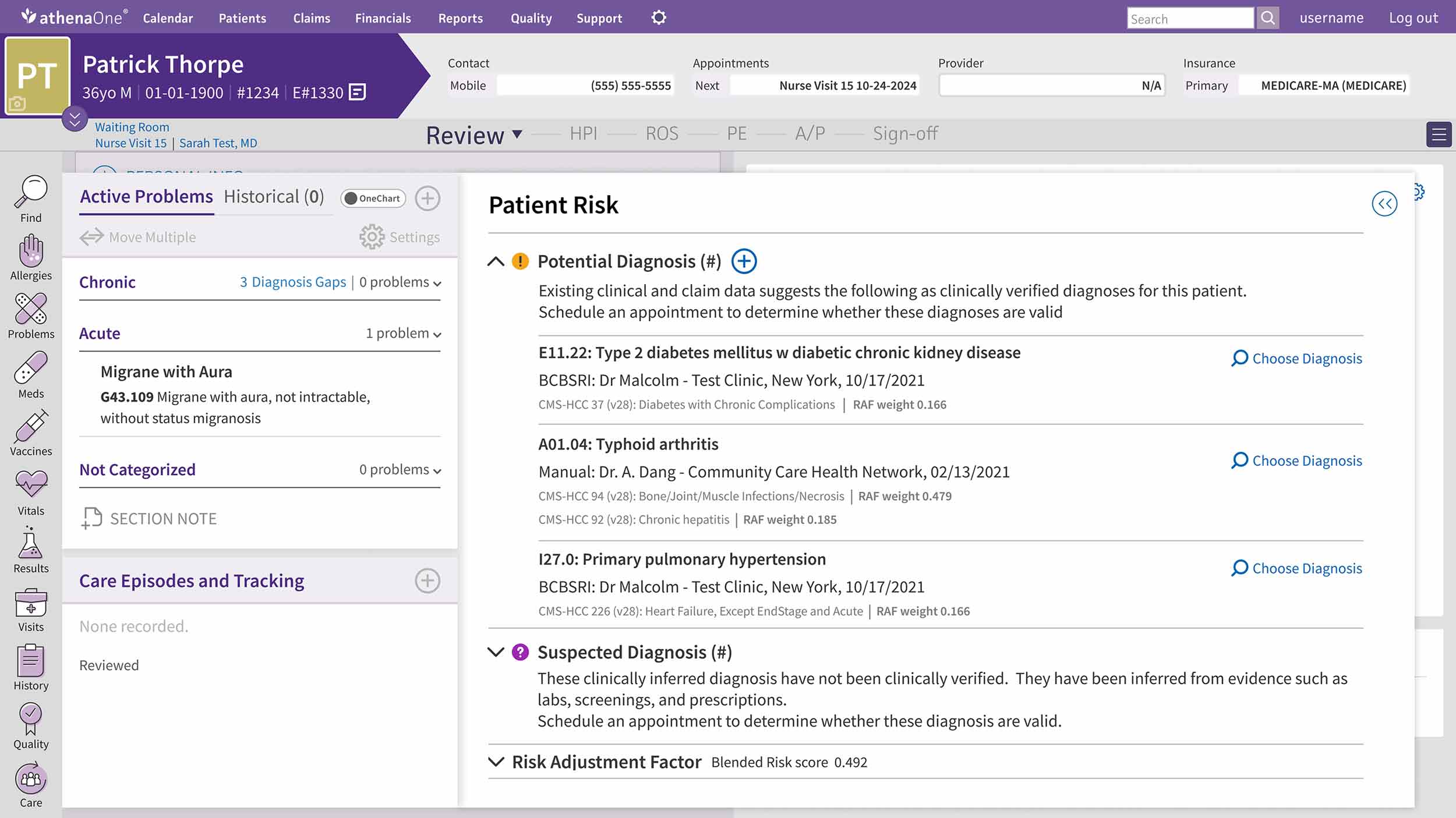 screenshot of athenaOne