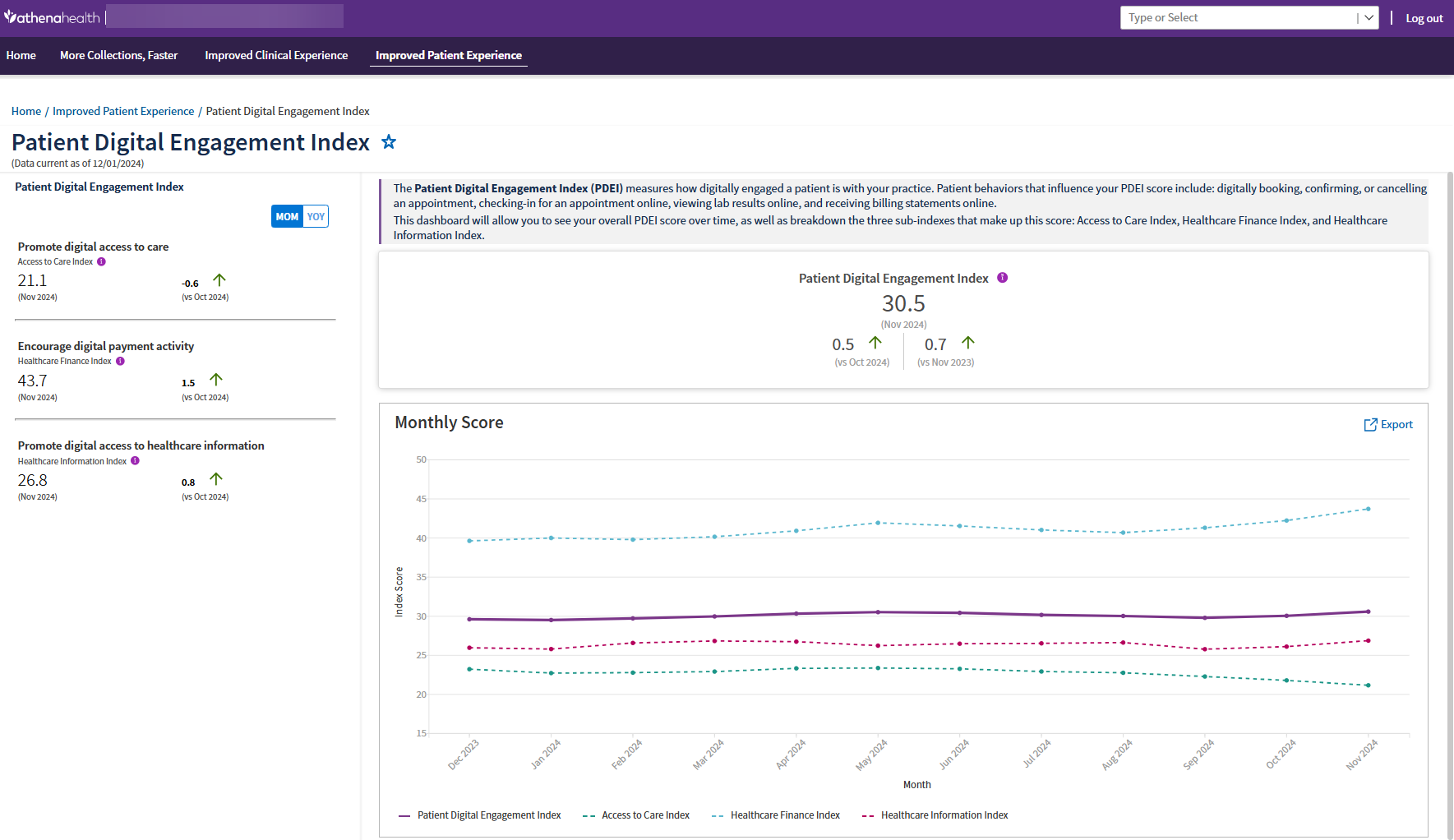 screenshot of athenaOne