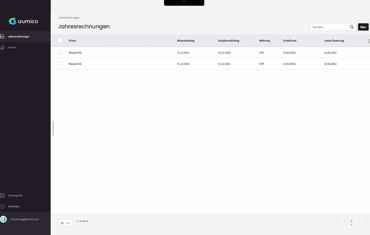 screenshot of aumico