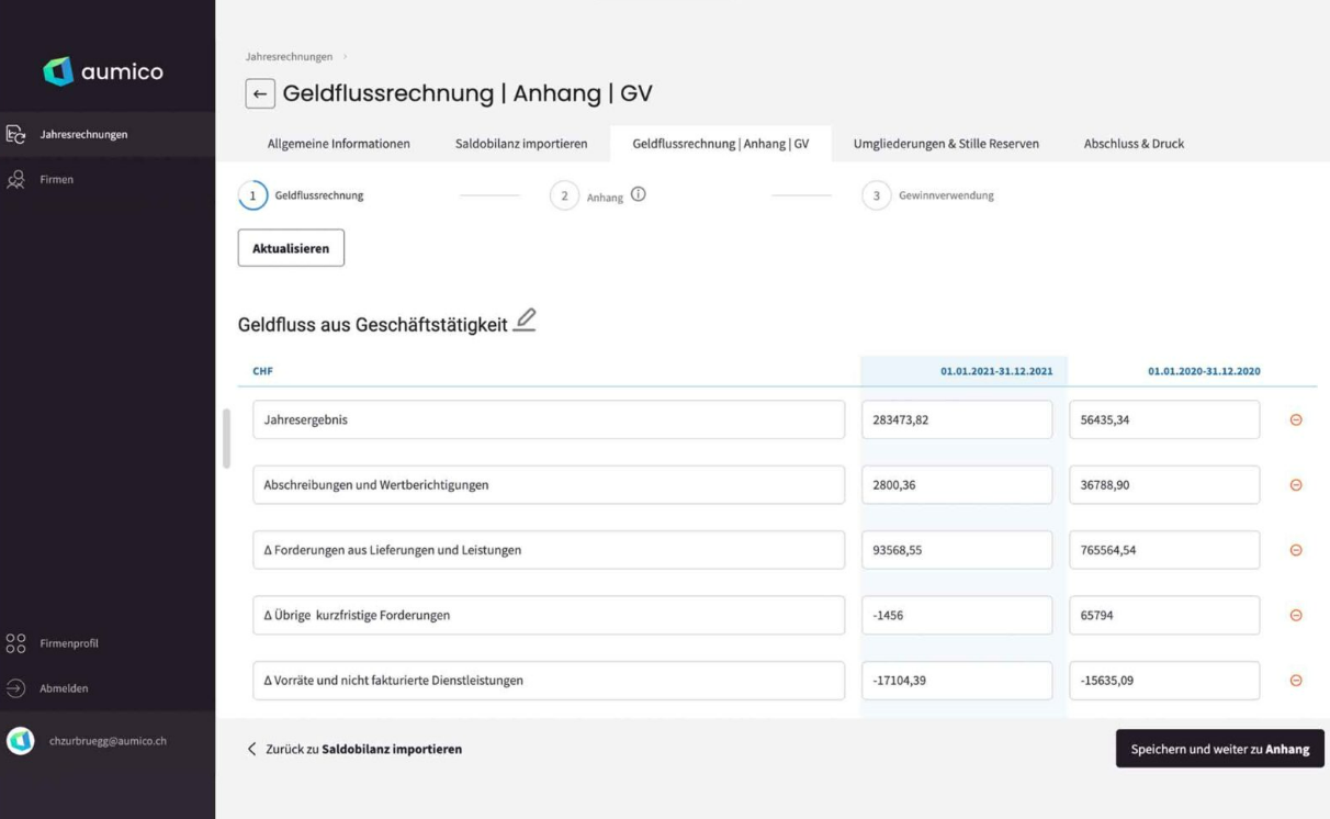 screenshot of aumico