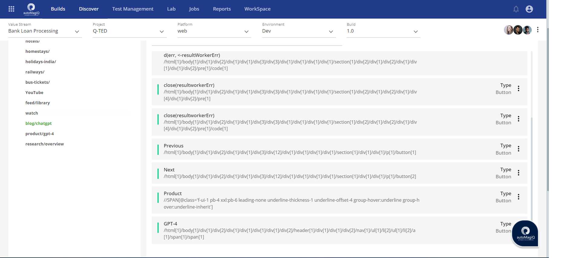 screenshot of autoMagiQ