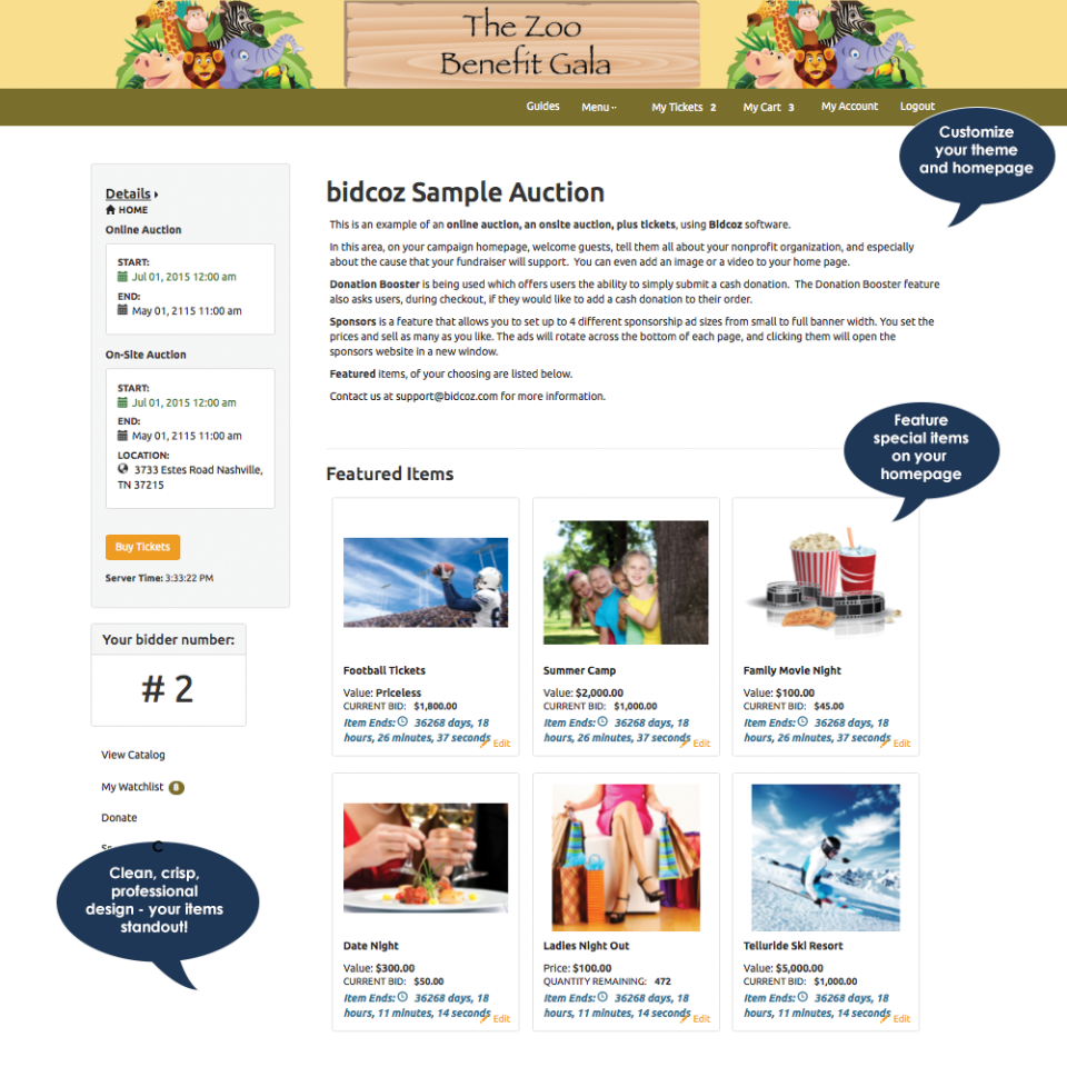 screenshot of bidcoz