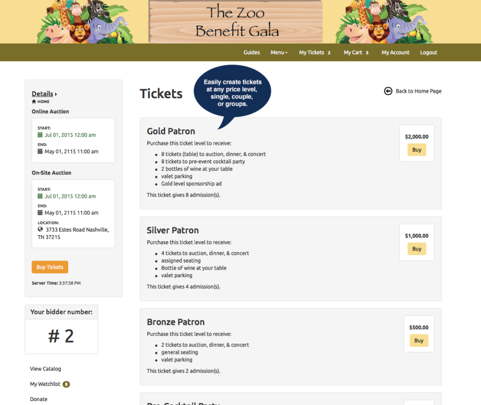 screenshot of bidcoz