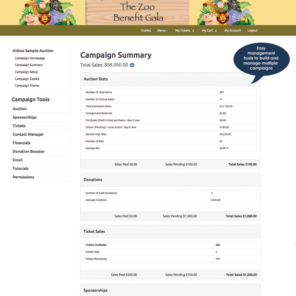 screenshot of bidcoz