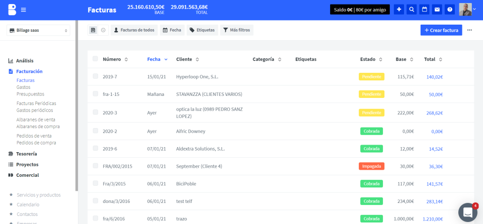 screenshot of billage