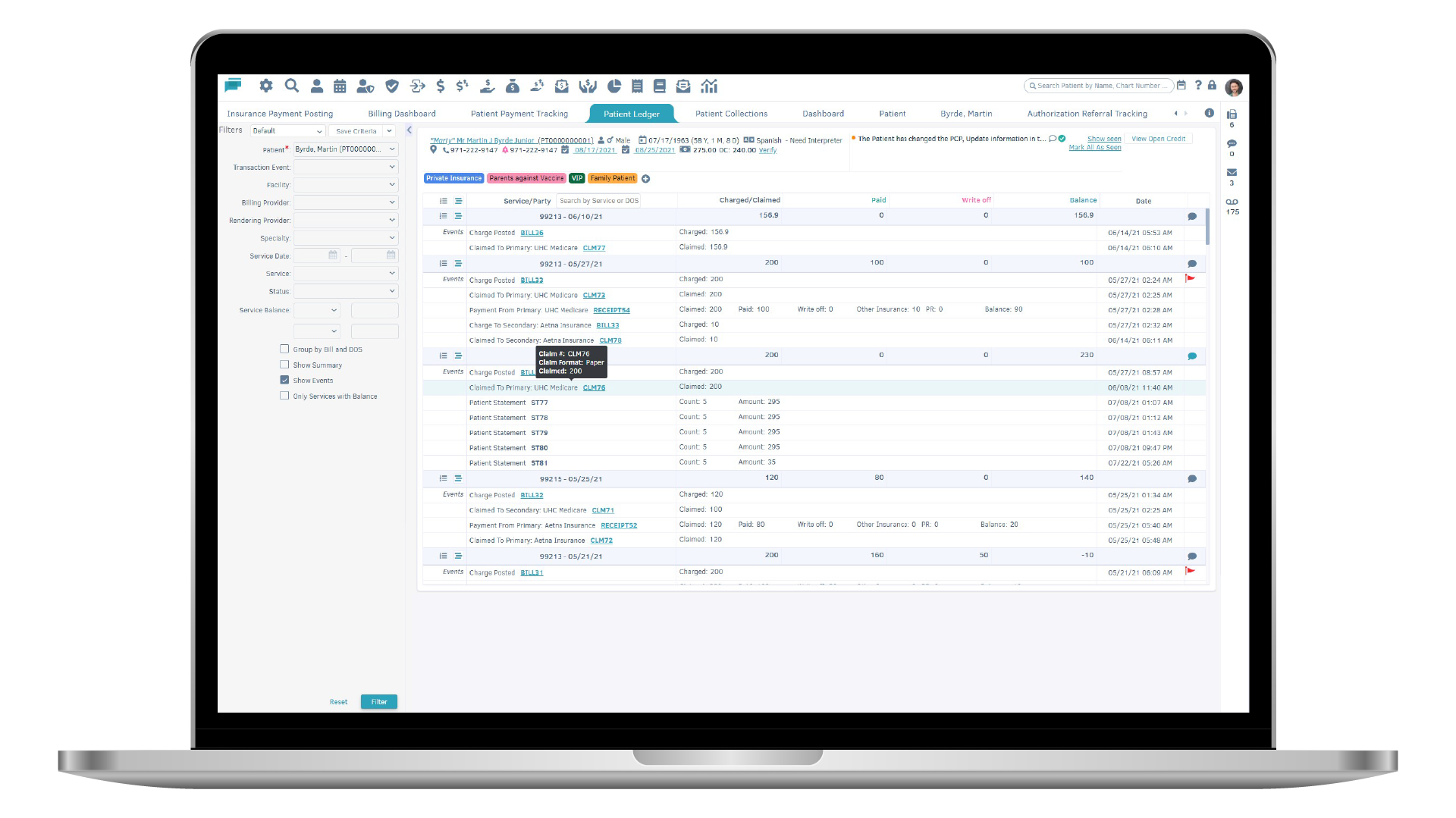 screenshot of billrMD