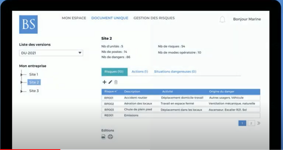 screenshot of bs-QHSE